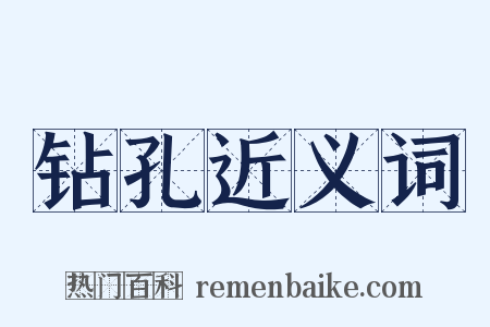 钻孔近义词是什么意思的图片